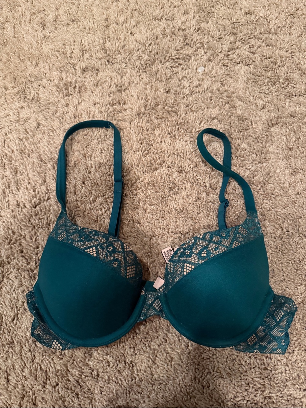 Victoria's Secret Teal Lace Push-Up Bra